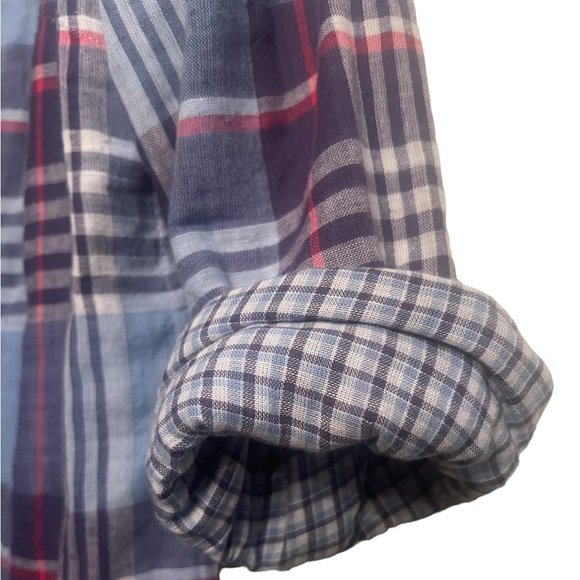 FDJ Plaid Snap Shirt Size 8 - Picture 3 of 6